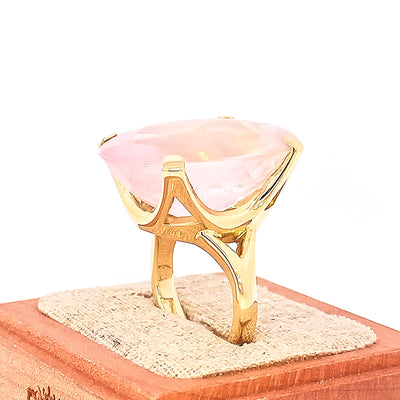 18ct RG Rose Quartz Ring - One-Off