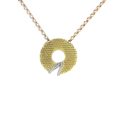 18ct Yellow & White Diamond Set Pendant Only TDW=0.08ct G/Si