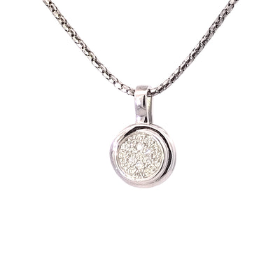 Pre-Loved 18ct White Gold Diamond-set Circle Pendant