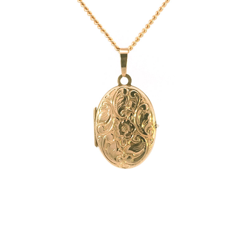 9ct Yellow Gold Fancy Locket Pendant Chains available separately.