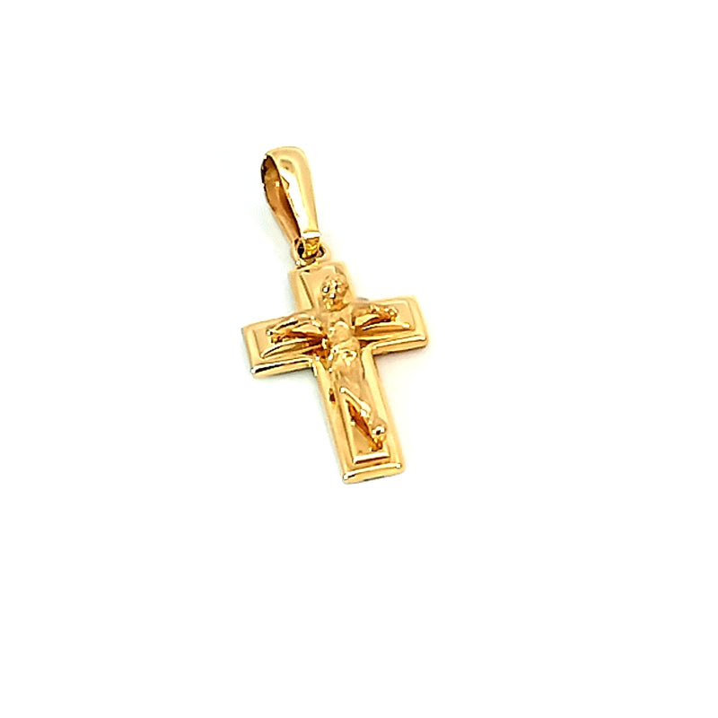 Crocifisso in oro giallo 18 carati 20 mm x 14 mm