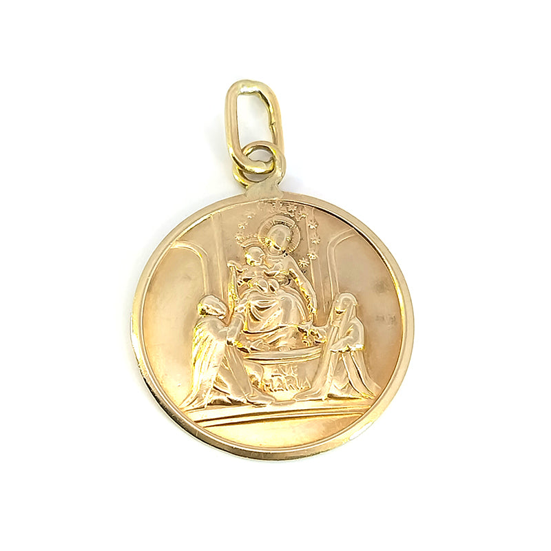 Pre-Loved 18ct Yellow Gold Ave Maria & Child Medallion