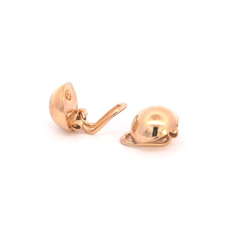 9ct Yellow Gold Half-dome Clip-on Earrings