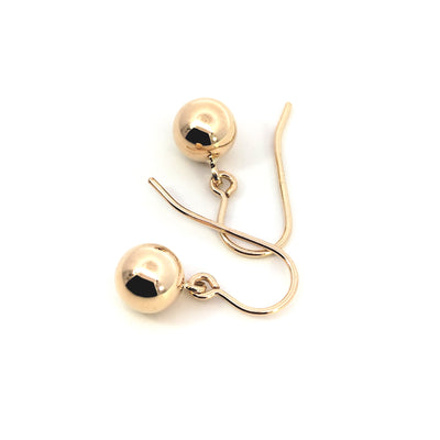 9ct Yellow Gold Ball Dangle Earrings 0.78g Made in Italy