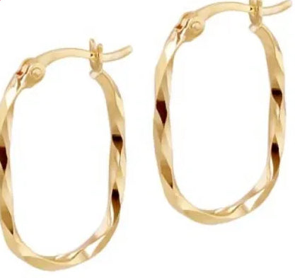 9Y Twist Oval Intensive Earrings