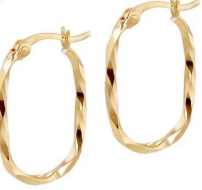9Y Twist Oval Intensive Earrings