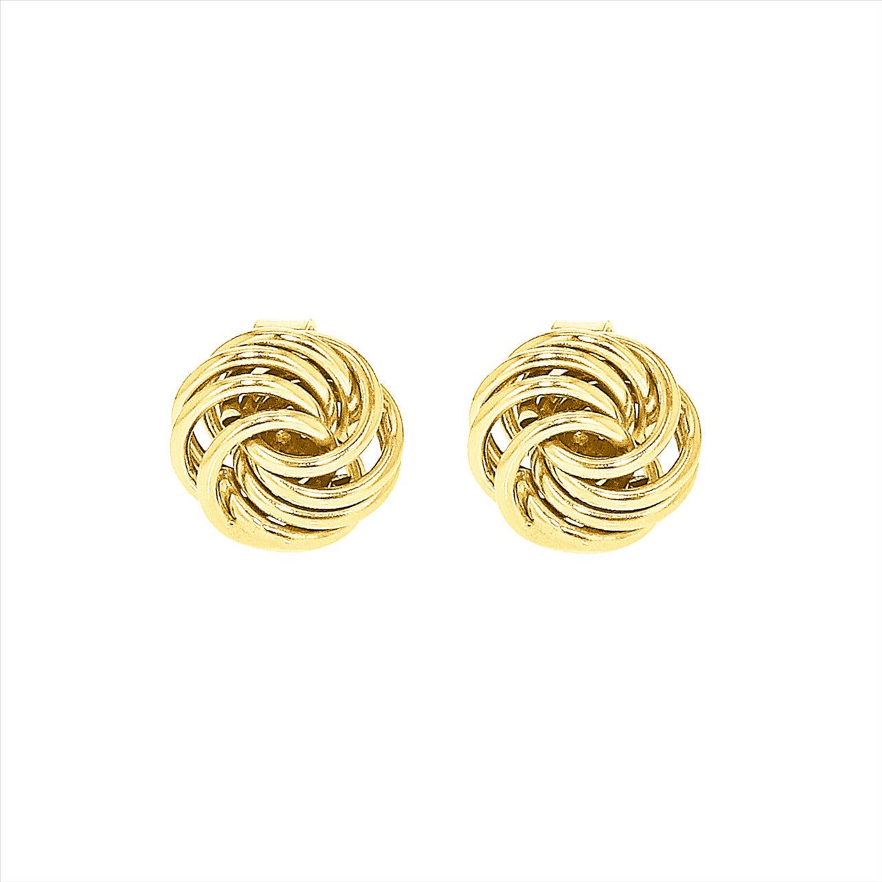 9Y Gold Knot Stud Earrings