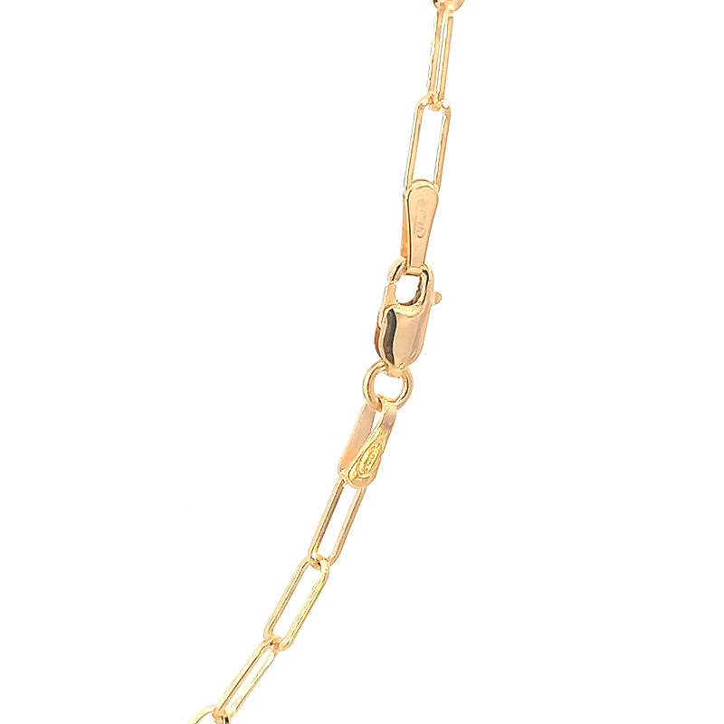 9ct Yellow Gold Paperlink Chain 50cm