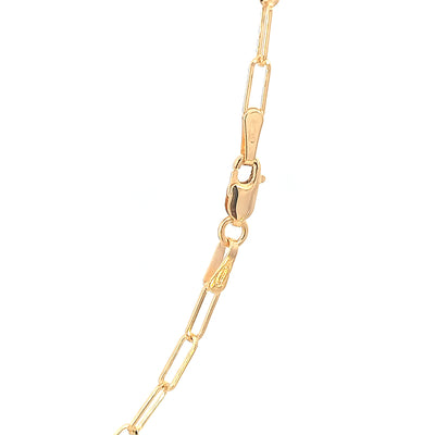 9ct Yellow Gold Paperlink Chain 50cm