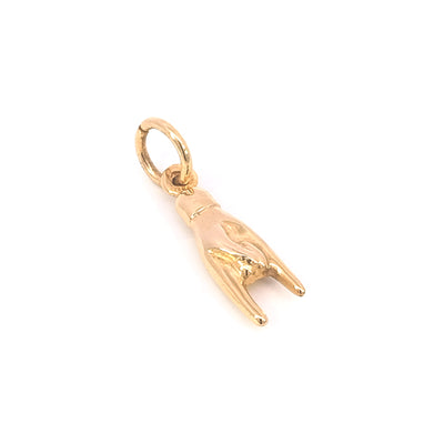 9ct Yellow Gold Horned Hand Pendant This item is solid gold. Chains available separately. See our range of gold chains or contact us directly.