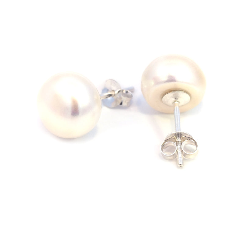 Sterling Silver Cultured Pearl Studs