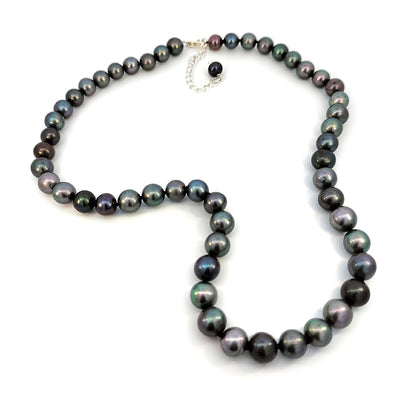 Cultured Black Pearl Necklace with Extender