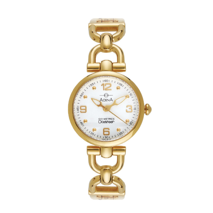 Adina Ladies Oceaneer Sports Dress Watch in Gold
