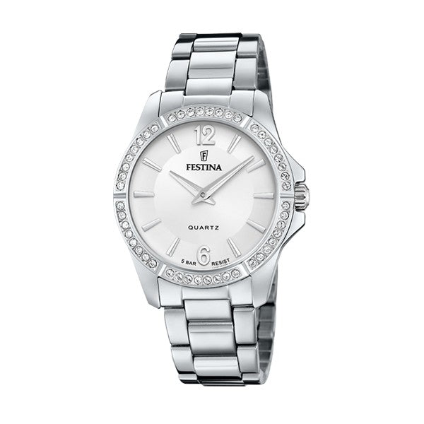 Festina Mademoiselle Silver CZ Bezel