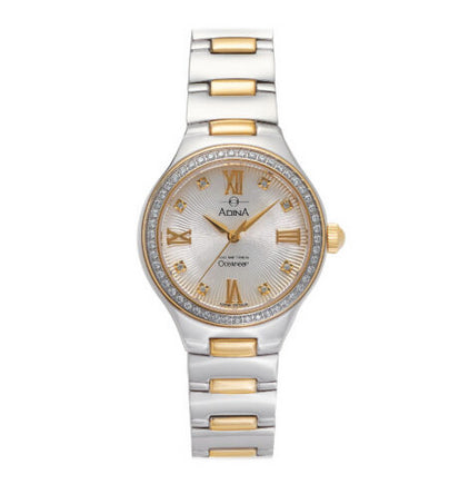 Ladies Oceaneer Two-Tone Watch with Crystal Set Bezel