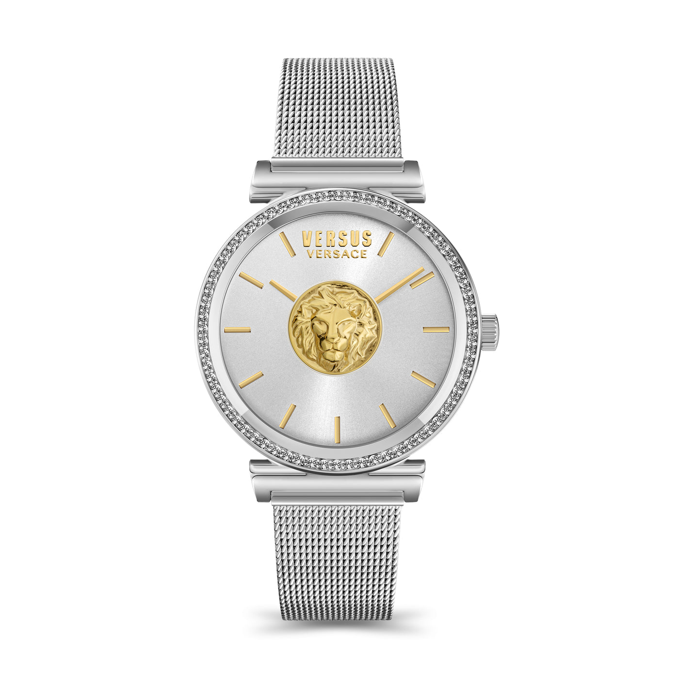 VERSACE VERSUS SS SILVER 34mm Dial Mesh Band
