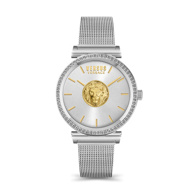 VERSACE VERSUS SS SILVER 34mm Dial Mesh Band