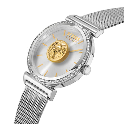 VERSACE VERSUS SS SILVER 34mm Dial Mesh Band