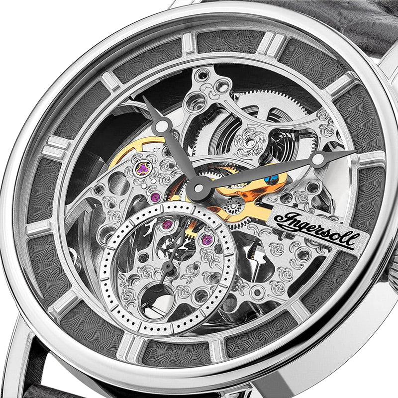 IngersollThe Herald Silver Skeleton Watch