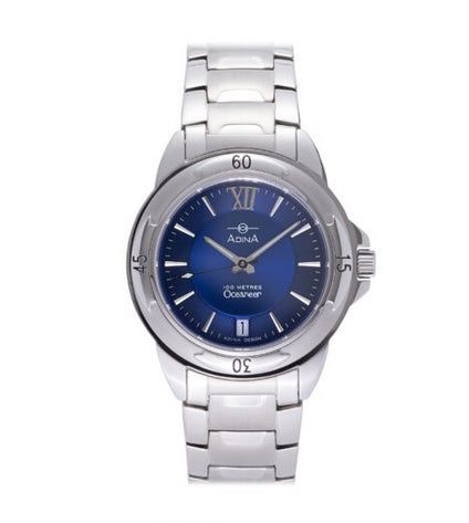 Gents ADINA OCEANEER Stainless Steel Blue Face