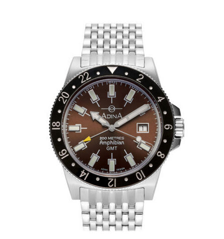 Gents Amphibian Amphibian 200m GMT Divers Brown