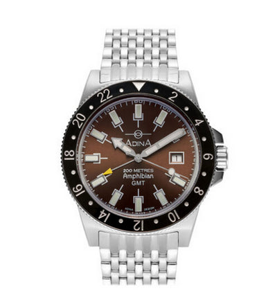 Gents Amphibian Amphibian 200m GMT Divers Brown