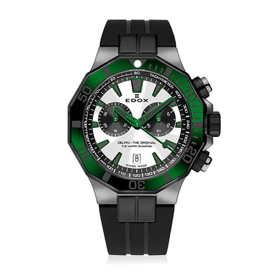 Edox Delfin The Original Green & Silver Dial Watch