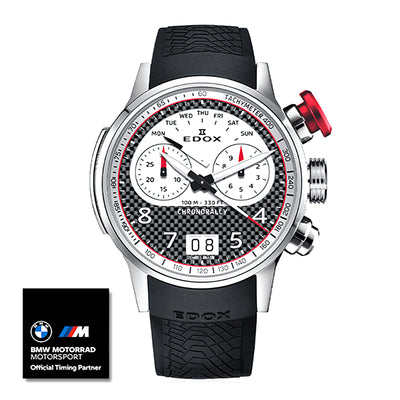 Edox Chronorally Black & White Limited Edition BMW Racing Watch
