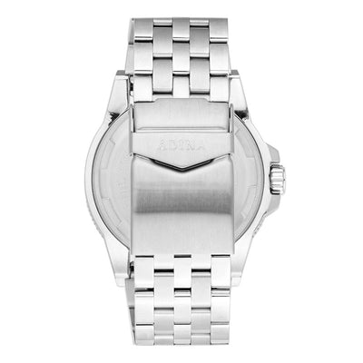 Adina Gents Amphibian Stainless Steel Dive Watch with Orange Dial