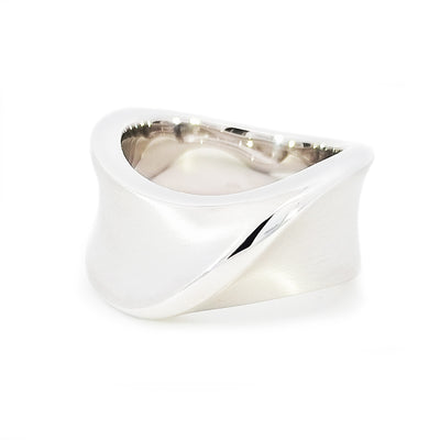 Bague vague en argent sterling