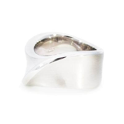 Bague vague en argent sterling