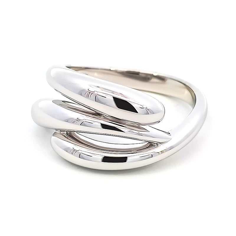 Sterling Silver Rhodium-plated Polished Ring