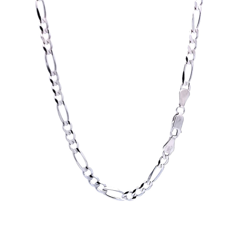 Sterling Silver 3x1 Diamond Cut Figaro Chain 5mm x 60cm
