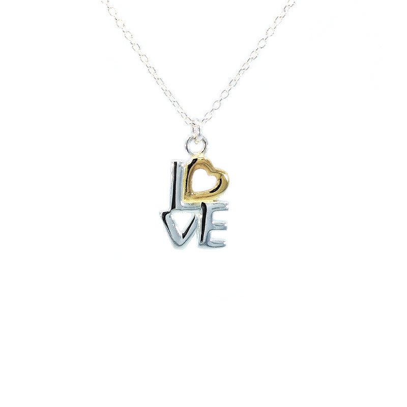 Sterling Silver 'LOVE' Necklace