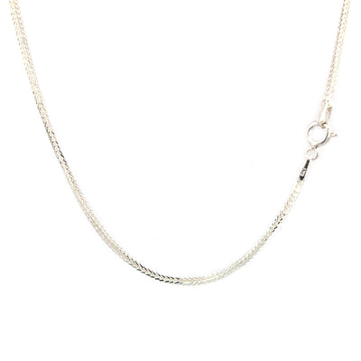 Sterling Silver Square Wheat Chain 40cm