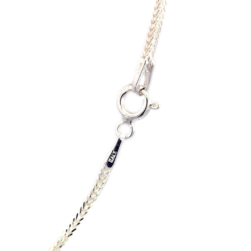 Sterling Silver Square Wheat Chain 40cm