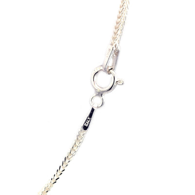 Sterling Silver Square Wheat Chain 40cm