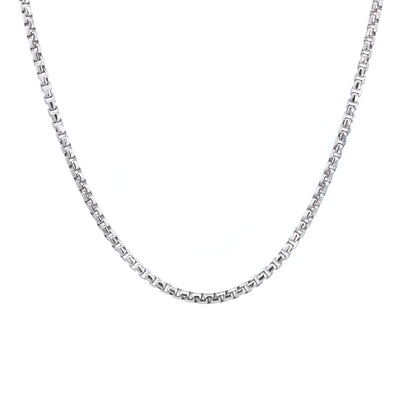 Catena a maglie arrotondate in argento sterling