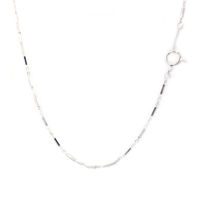 Collier en argent sterling avec barre et maillons