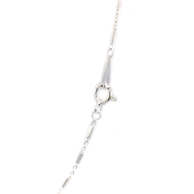 Collier en argent sterling avec barre et maillons