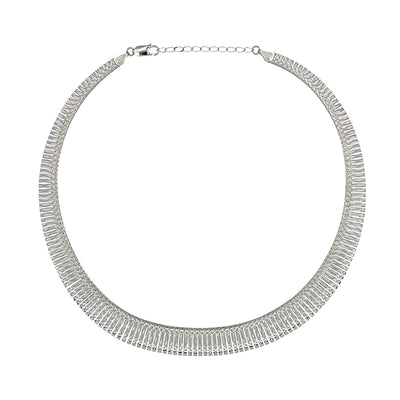 ITALIAN Sterling Silver CLEOPATRA Necklace