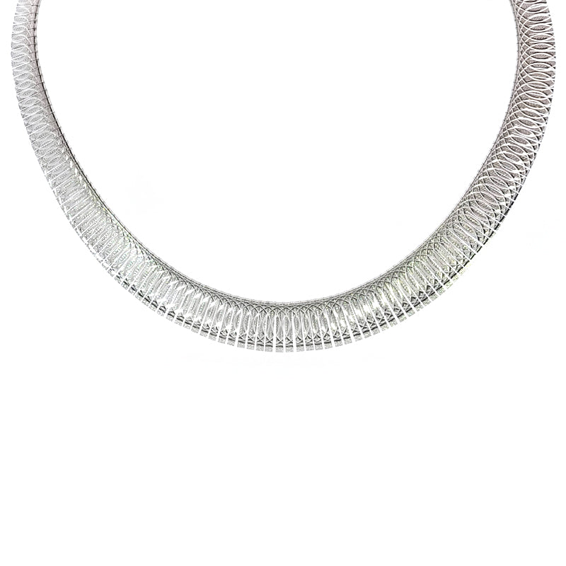 ITALIAN Sterling Silver CLEOPATRA Necklace