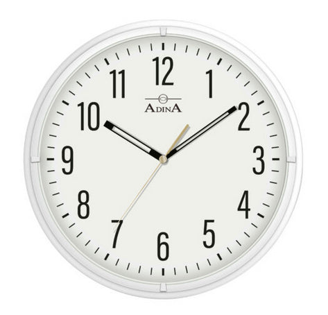 Adina Wall Clock White Case, White Face