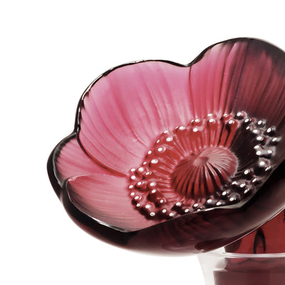 Lalique 2 Anemones Crystal Decanter