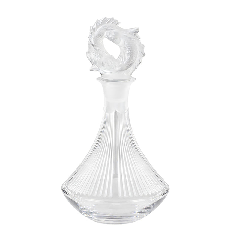 Lalique 2 Poissons Crystal Decanter