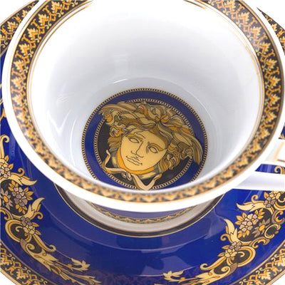 VERSACE meets Rosenthal Medusa Blue Tea cup & Saucer