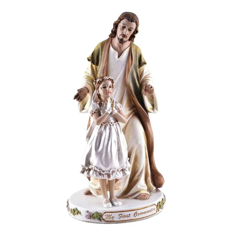 First Communion - Jesus with Girl Figurine 24cm tall