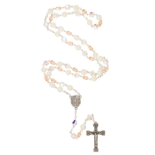 Swarovski & Mother of Pearl Rosary