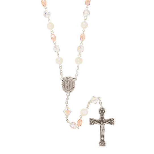 Swarovski & Mother of Pearl Rosary