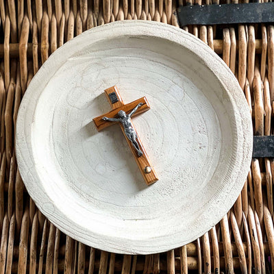 Bethlehem Olive Wood & Stone Crucifix